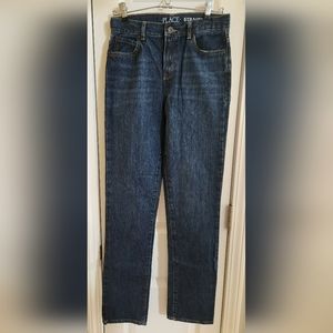 The Children's Place Boy's Straight Slim Adjustable Waist Jeans Size 16 Slim NWT